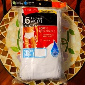 Hanes 2XL Tagless Briefs Value Pack - White